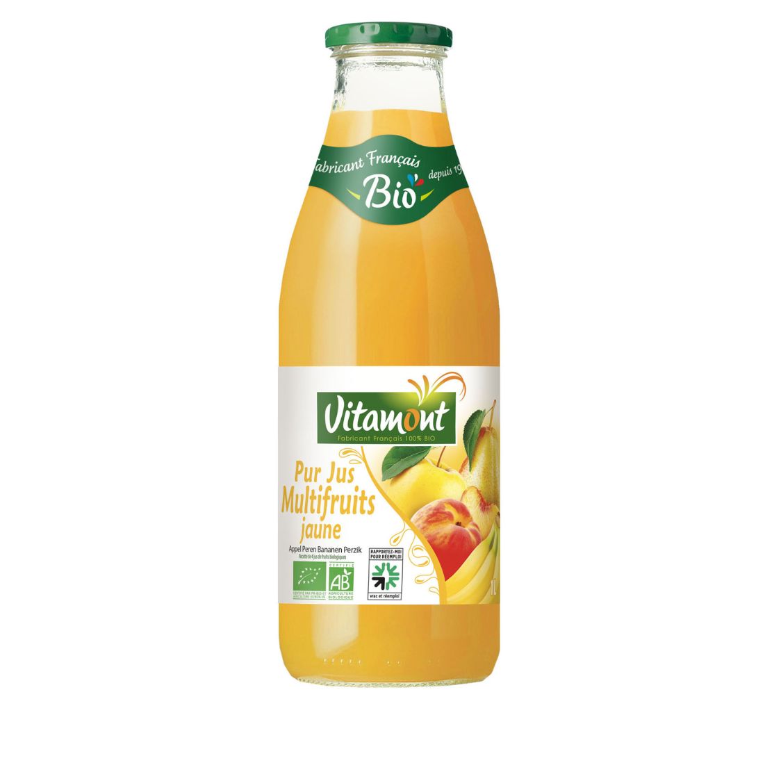 PUR JUS MULTIFRUIT JAUNE BIO 1L