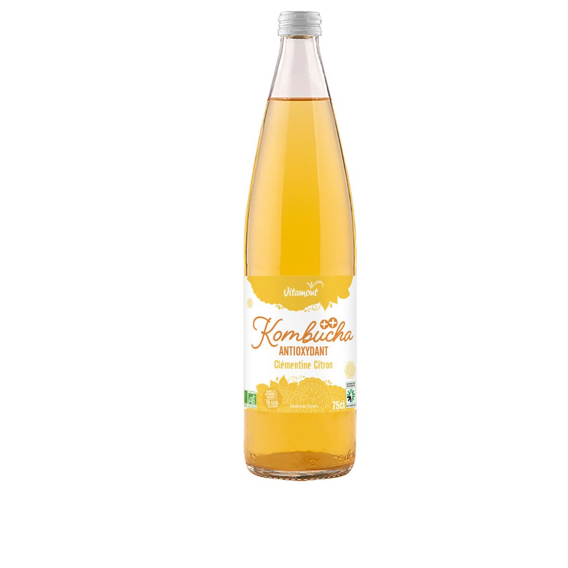 KOMBUCHA ANTIOXYDANT CLEMENTINE CITRON BIO 75CL